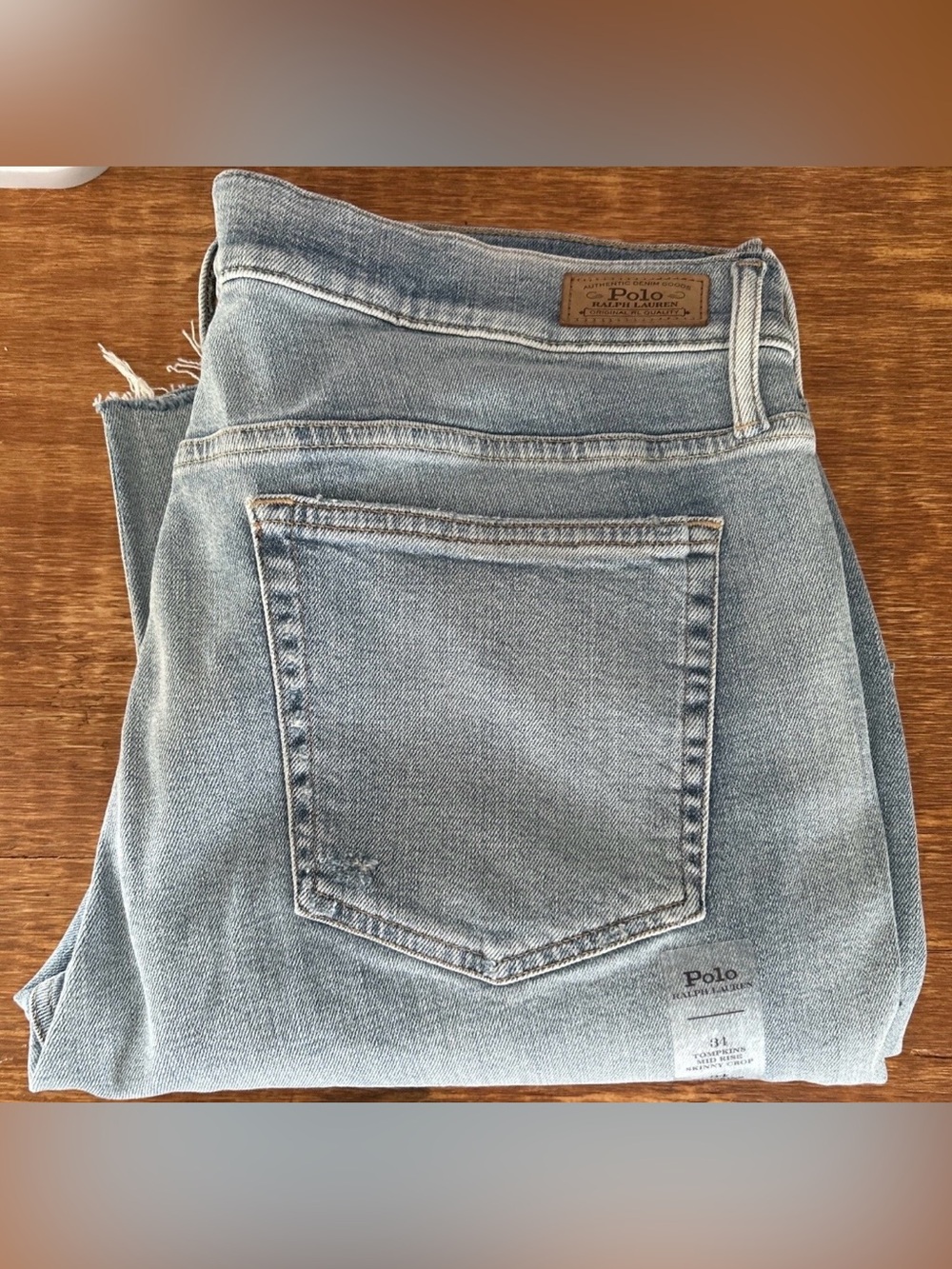 Polo by Ralph Lauren Women's sz 34 Tompkins Mid Rise Skinny Crop Jeans